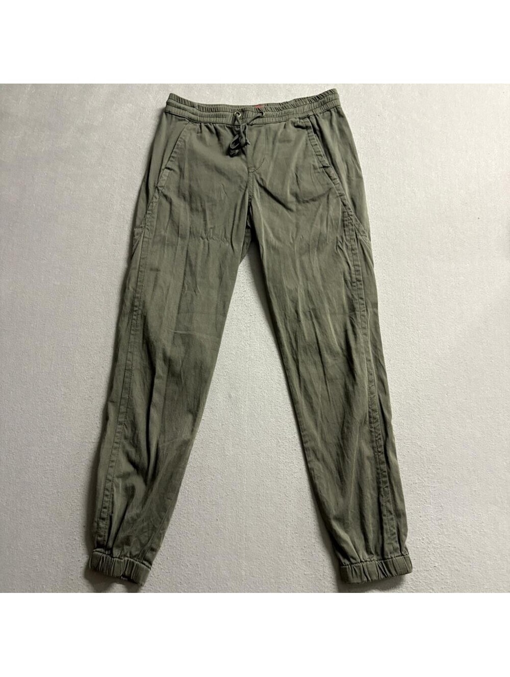 Unionbay Jogger Pants Womens Medium Green Cotton Blend Elastic Waist Drawstring